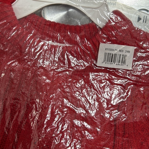 Girls 24 month sweater dress tutu tulle one piece skirt Christmas valentines - Picture 3 of 4